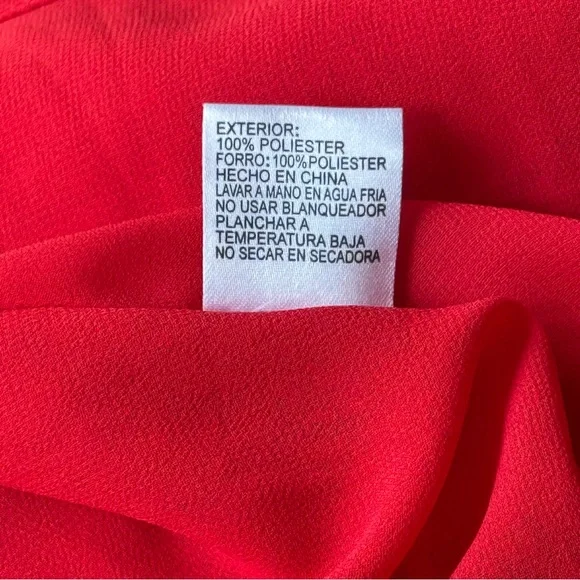 Gianni Bini Red Ruffle Snyder Fit & Flare Midi Ruffle Chiffon Dress NWOT Size S - Picture 9 of 9